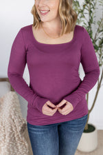 Alyssa Long Sleeve Top - Mulberry