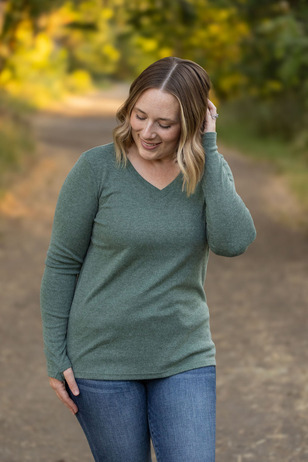 Leah Long Sleeve Top - Green