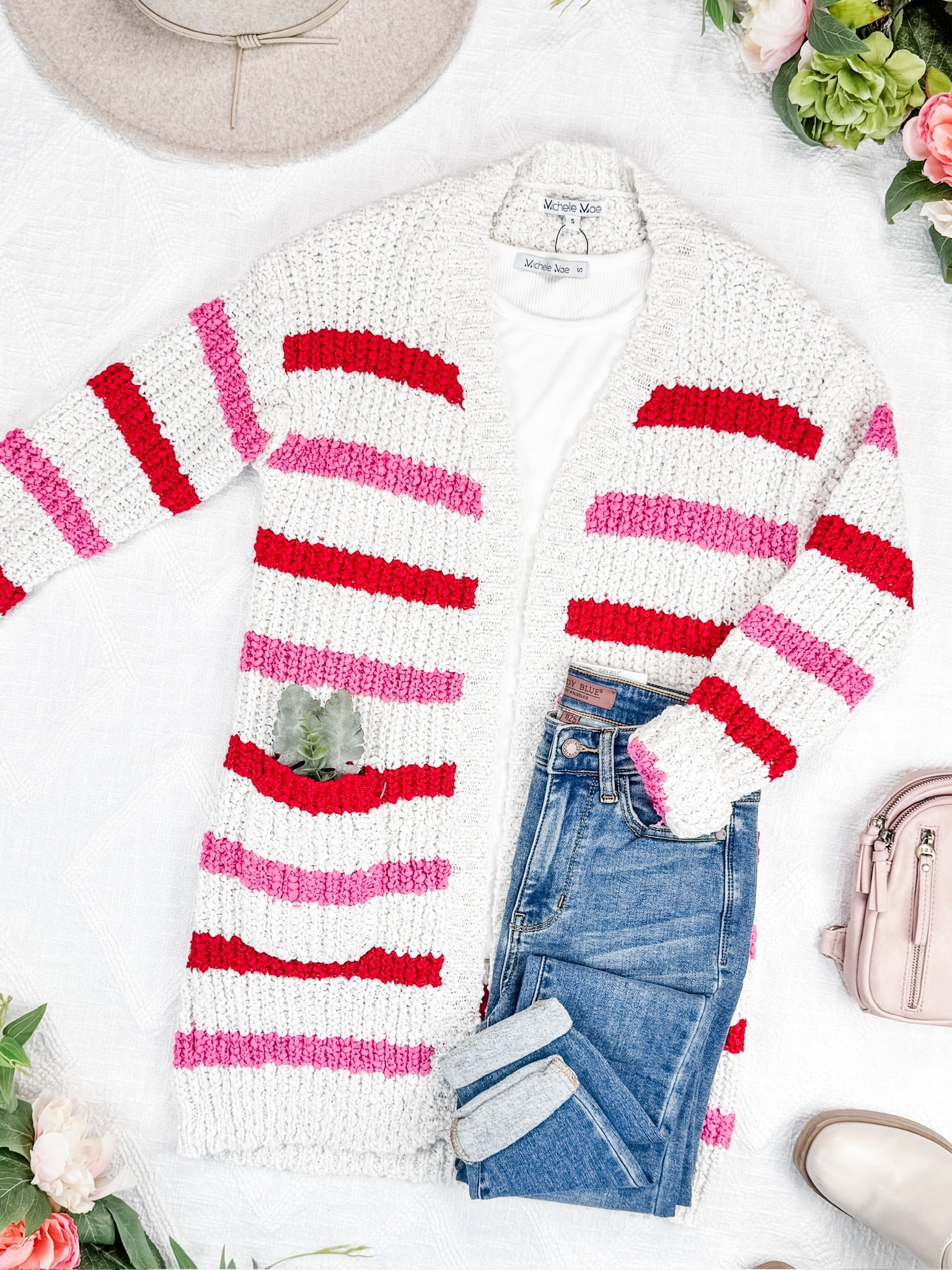 Valentine's Stripe Cardigan