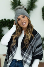 Bella Braid Beanie - Grey