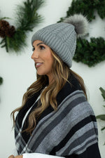 Bella Braid Beanie - Grey