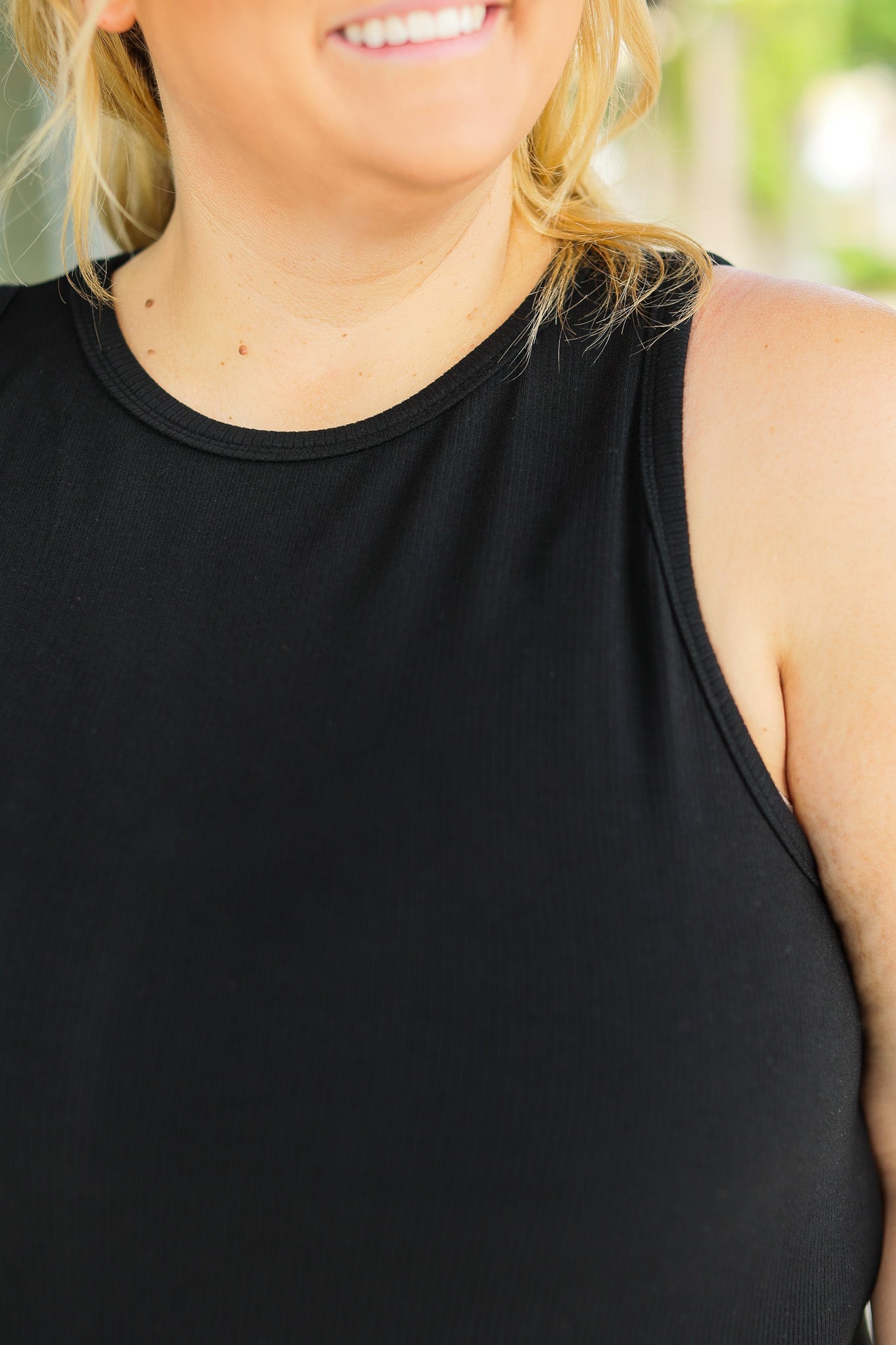 Tara Ribbed Tank - Black