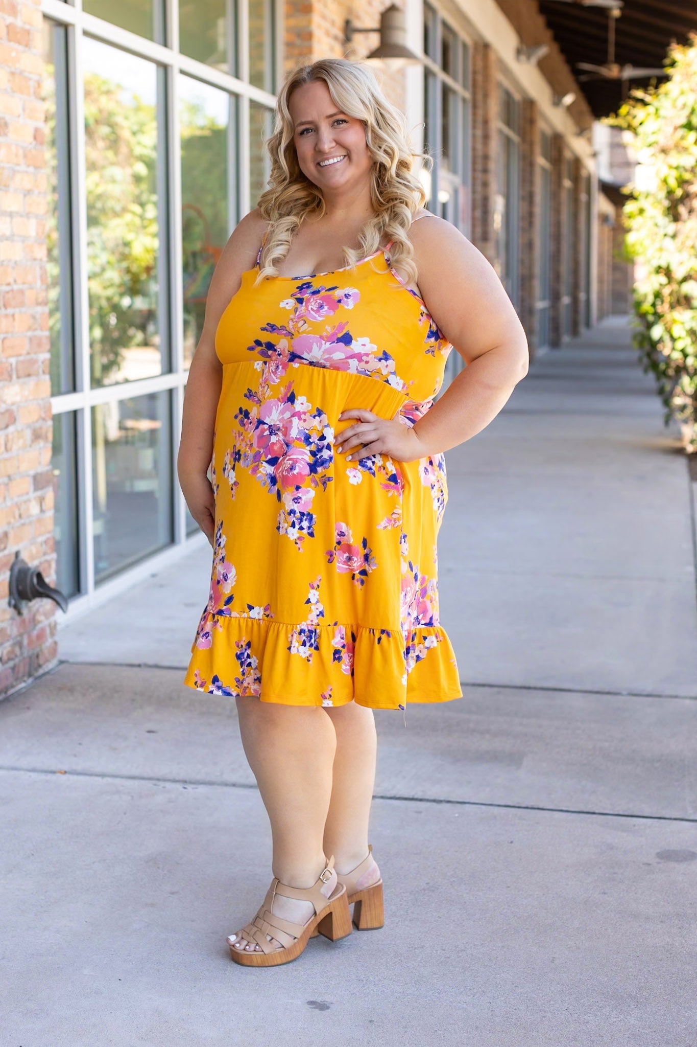 Rory Ruffle Dress - Golden Floral