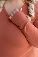 Leah Long Sleeve Top - Pumpkin