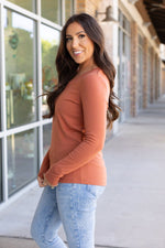 Leah Long Sleeve Top - Pumpkin