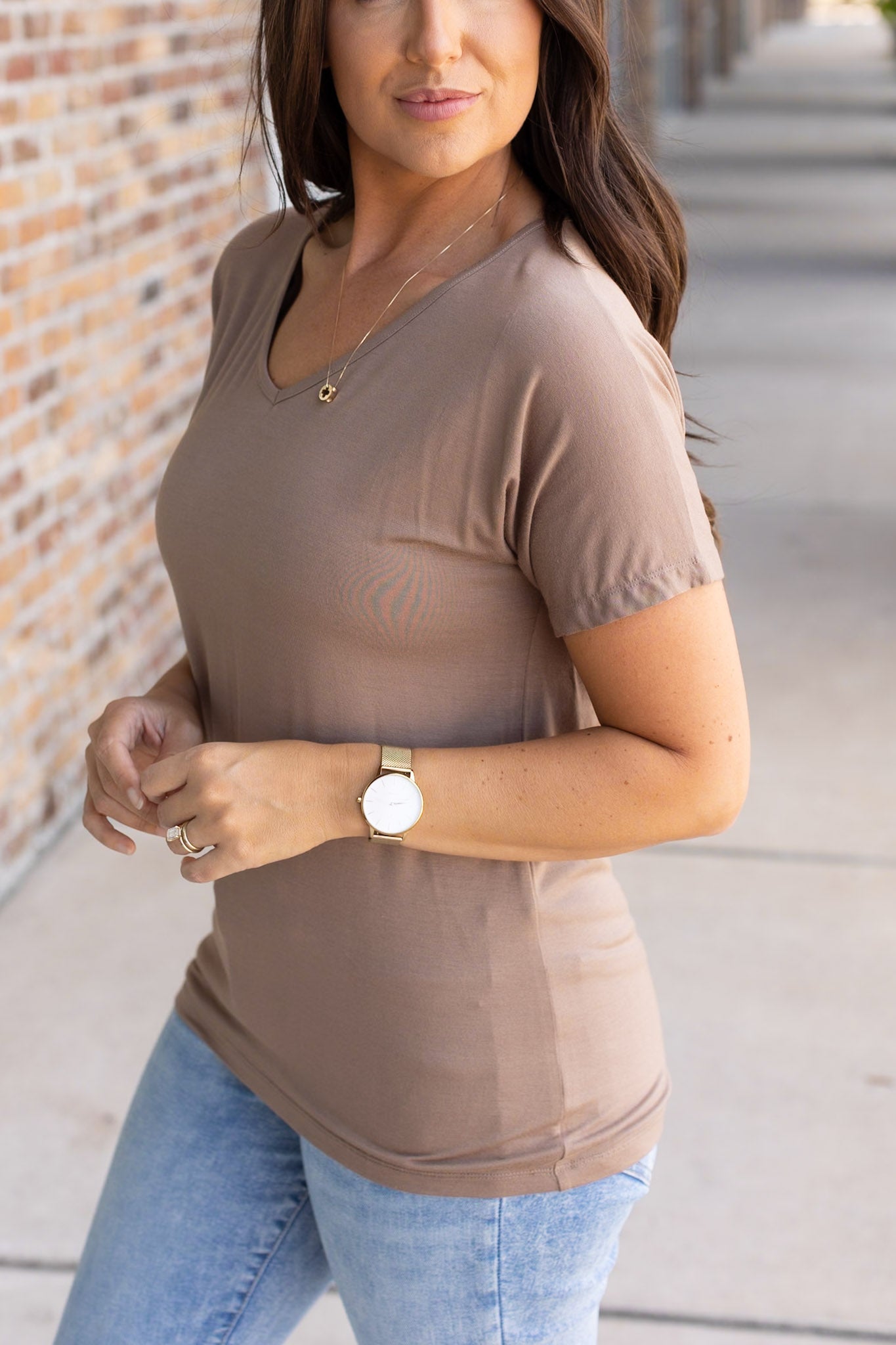 Chloe Cozy Tee - Mocha