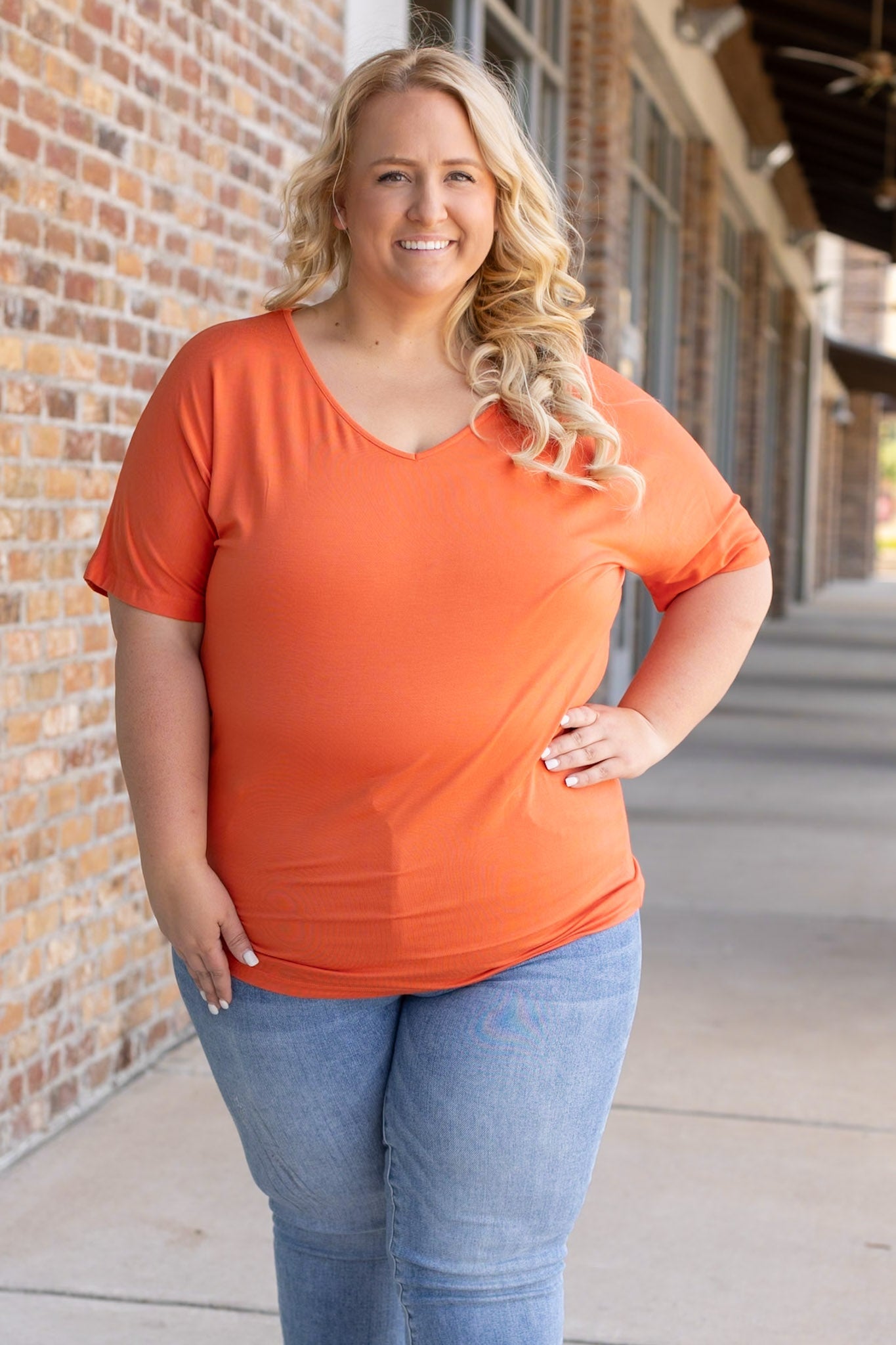 Chloe Cozy Tee - Pumpkin