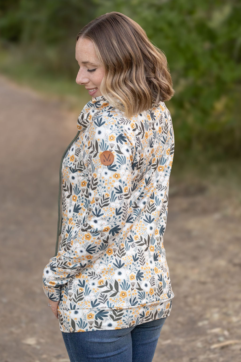 Soft Funnel Neck - Boho Olive Floral