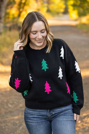 Festive Bright Trees Sweater