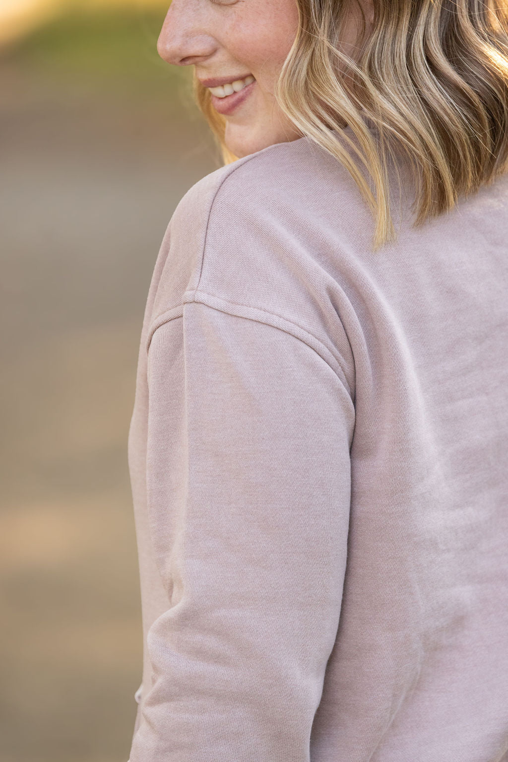 Vintage Wash Pocket Pullover - Blush Pebble