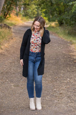 Blair Long Sleeve Top - Red Floral