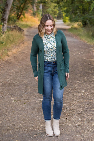 Blair Long Sleeve Top - Green Floral