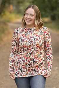 Blair Long Sleeve Top - Red Floral