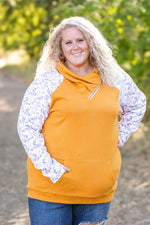 Zoey ZipCowl - Mustard and Harvest Floral