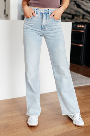 Brooke High Rise Control Top Vintage Wash Straight Jeans