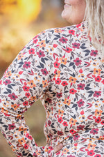 Blair Long Sleeve Top - Red Floral