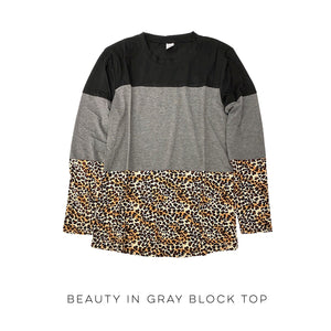 {ONLINE EXCLUSIVE} Beauty in Gray Block Top