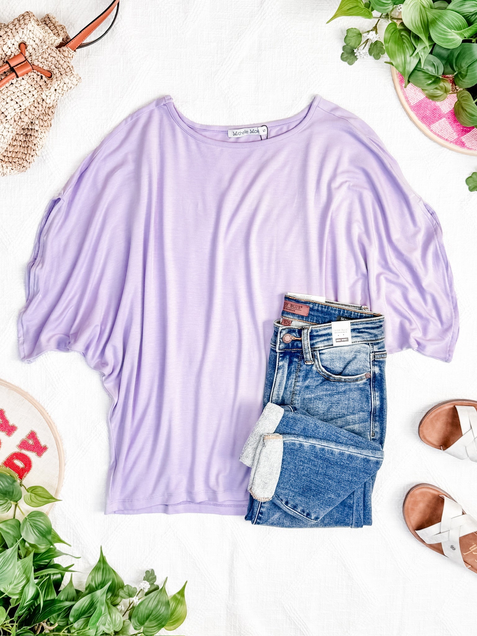 Darcy Dolman Top - Lavender