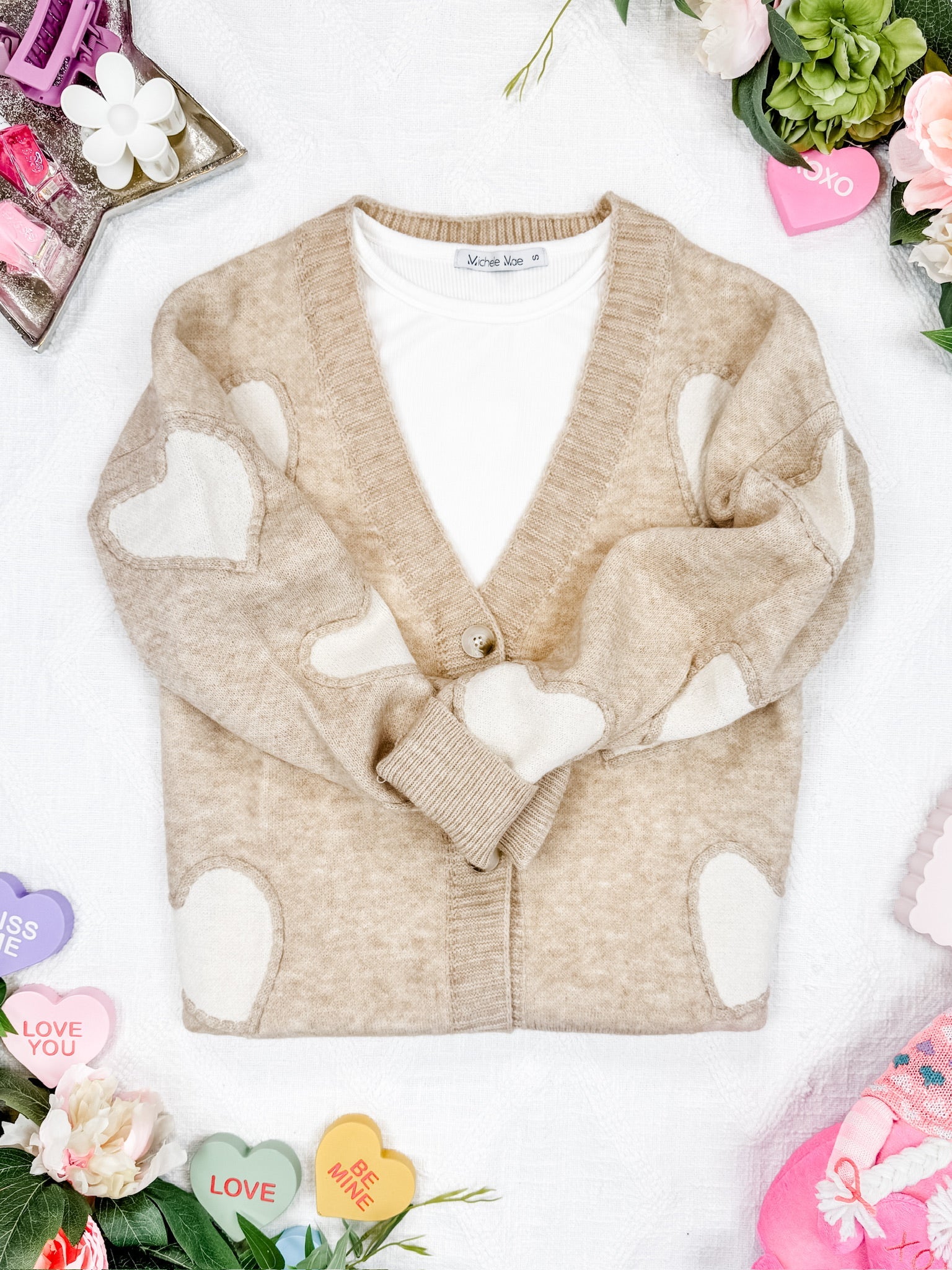 Sweetheart Cardigan - Tan