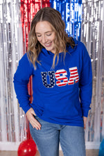 Corrine Hoodie - Royal Blue USA