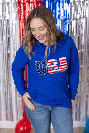 Corrine Hoodie - Royal Blue USA