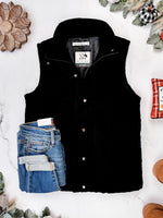 Corduroy Vest - Black