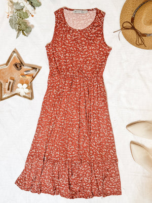 Bailey Dress - Rust Floral