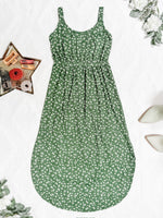 Reagan Ribbed Midi Dress - Olive Floral