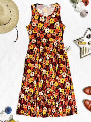 Bailey Dress - Brown Fall Floral