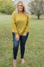 {ONLINE EXCLUSIVE} Make it Right Pullover in Olive Mustard