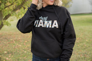 Boy Mama Graphic Hoodie in Black