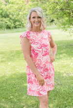 {ONLINE EXCLUSIVE} Coral Splash Dress