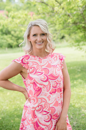 {ONLINE EXCLUSIVE} Coral Splash Dress