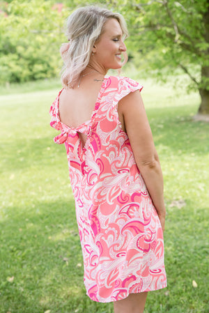 {ONLINE EXCLUSIVE} Coral Splash Dress