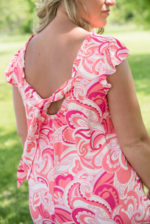 {ONLINE EXCLUSIVE} Coral Splash Dress