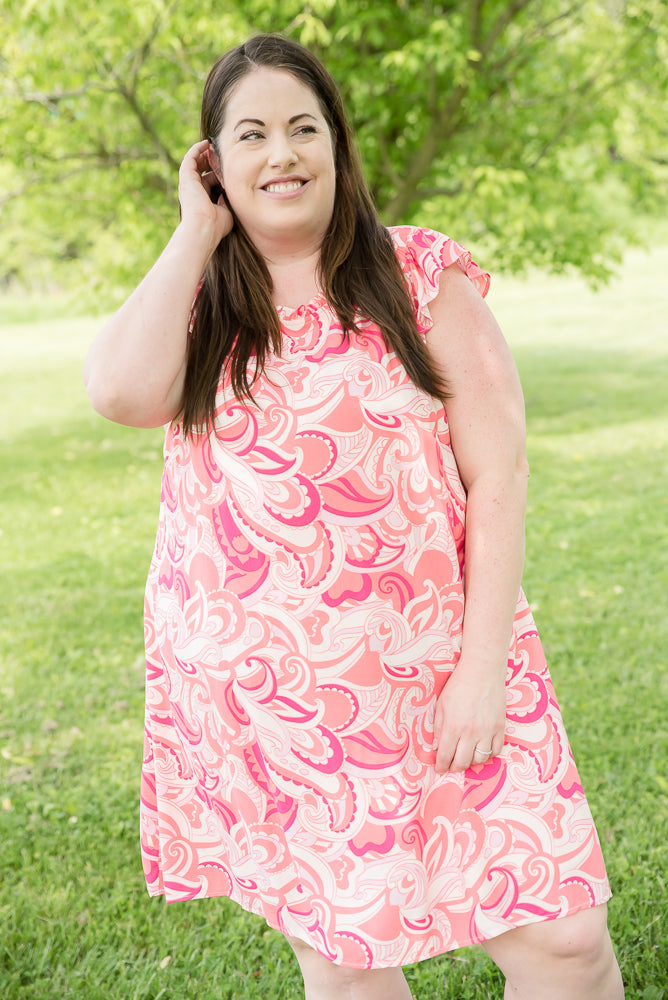 {ONLINE EXCLUSIVE} Coral Splash Dress