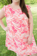 {ONLINE EXCLUSIVE} Coral Splash Dress