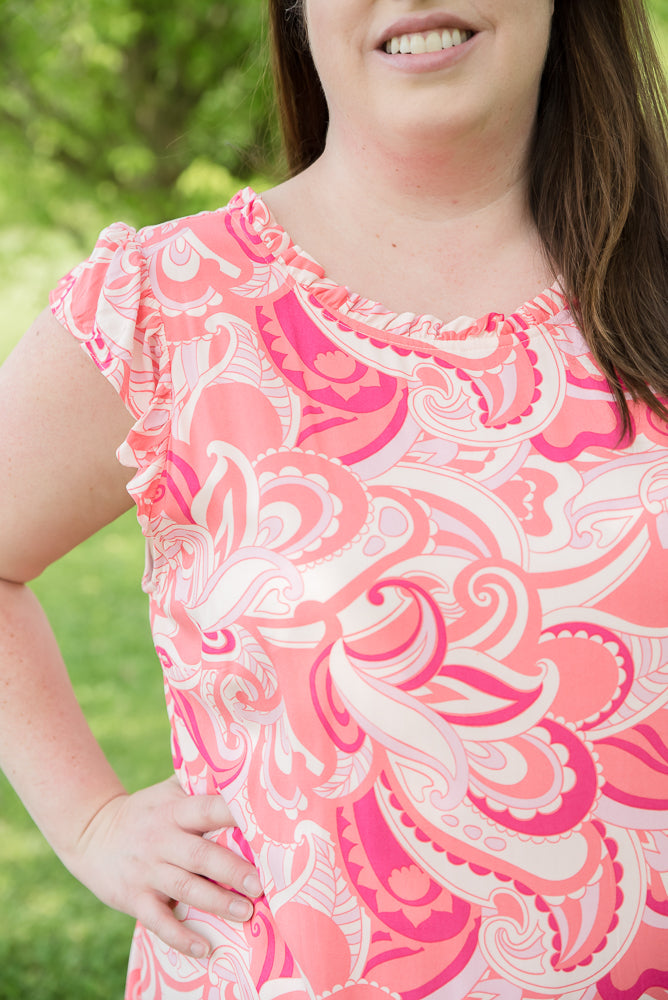 {ONLINE EXCLUSIVE} Coral Splash Dress