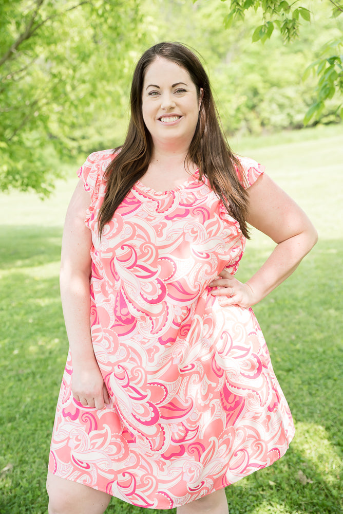 {ONLINE EXCLUSIVE} Coral Splash Dress