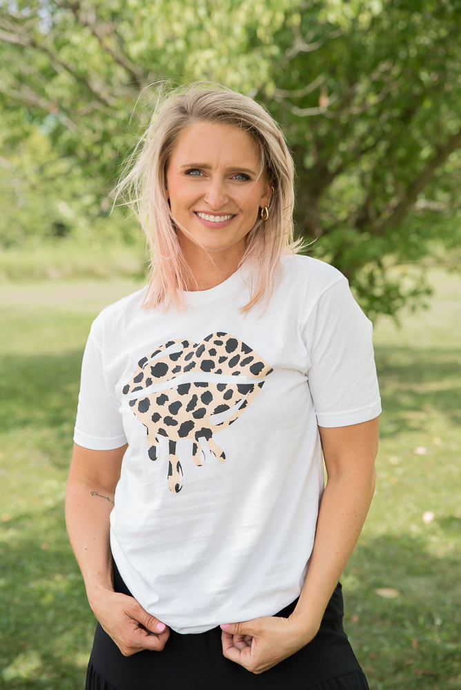 Leopard Lips Graphic Tee