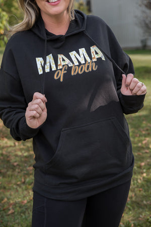 Mama of Both Graphic Hoodie in Black