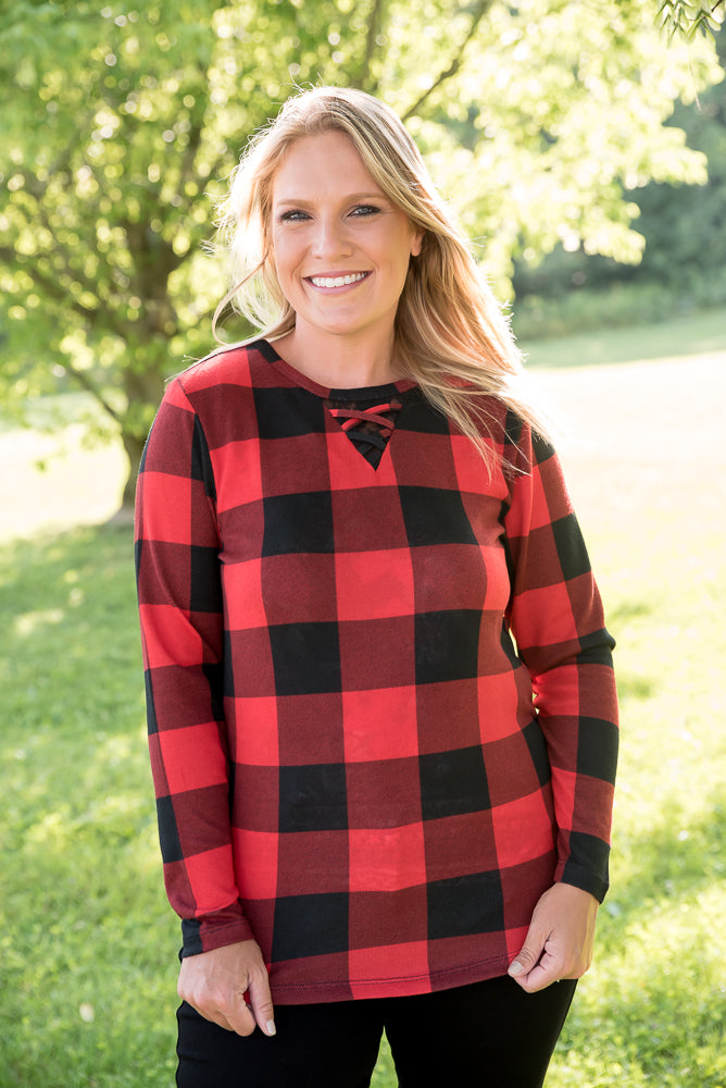 {ONLINE EXCLUSIVE} Checkmate Top in Red