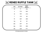 Renee Ruffle Tank - Teal