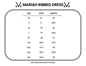 Mariah Ribbed Dress - Mocha Stripes