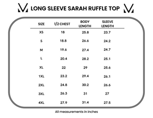 Long Sleeve Sarah Ruffle - White