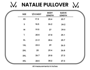 Natalie Pullover - Autumn Purple Abstract and Navy
