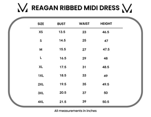 Reagan Ribbed Midi Dress - Olive Floral