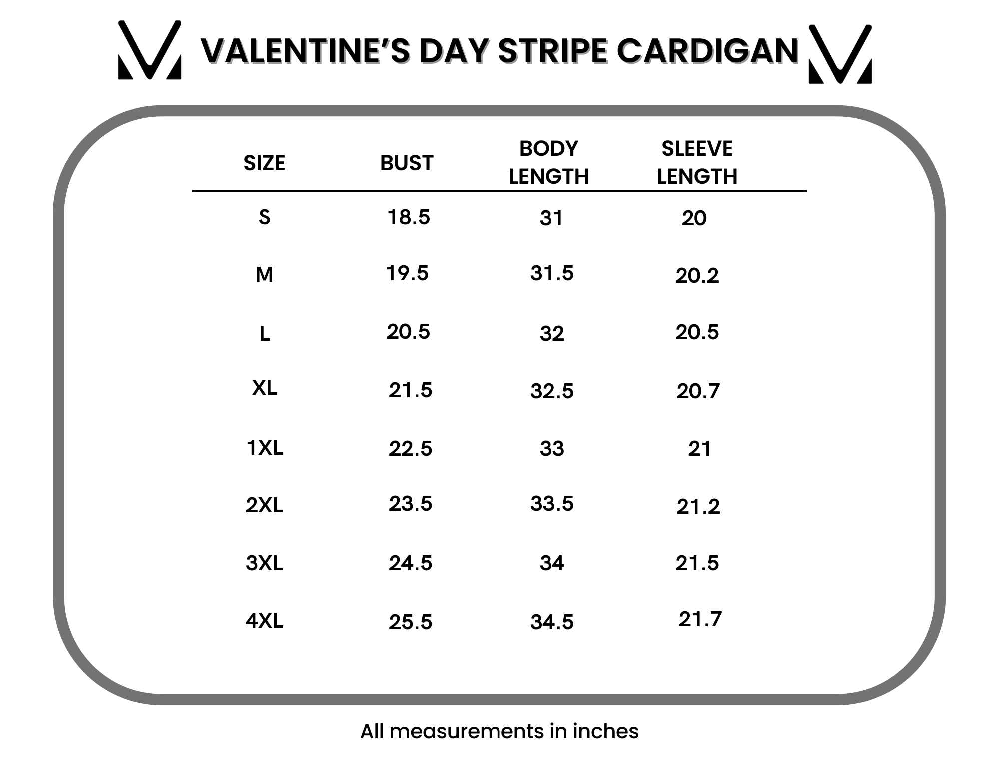 Valentine's Stripe Cardigan