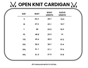 Open Knit Cardigan - Dusty Aqua