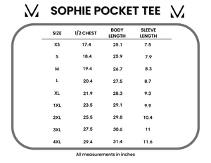 Sophie Pocket Tee - Blue Liberty Stars